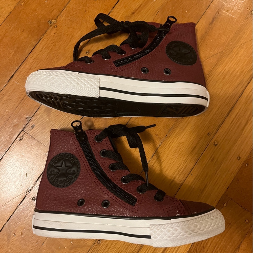 Converse kids 2013 rock craftsmanship burgundy red oxblood all stars 11 chucks